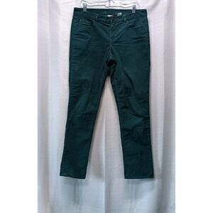 J. Crew City Fit Mid Rise Green Womens‎ 31R Straight Leg Corduroy Jeans Solid